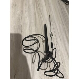 VINTAGE Metal Radio Antenna with Heavy Duty Spring & Bracket 21"